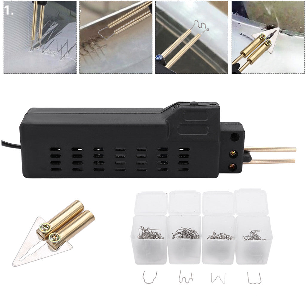 Hot Stapler Car Bumper Fairing Welding Plastic Repair Kit 200 Staples